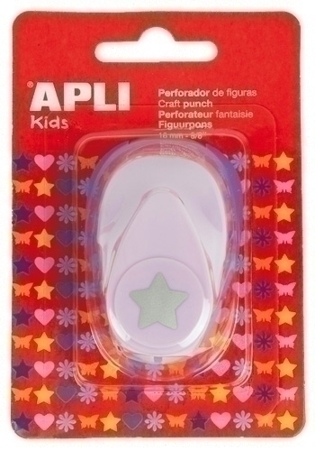 APLI - TALADRO FANTASIA 16 mm ESTRELLA LILA (Ref.13069)