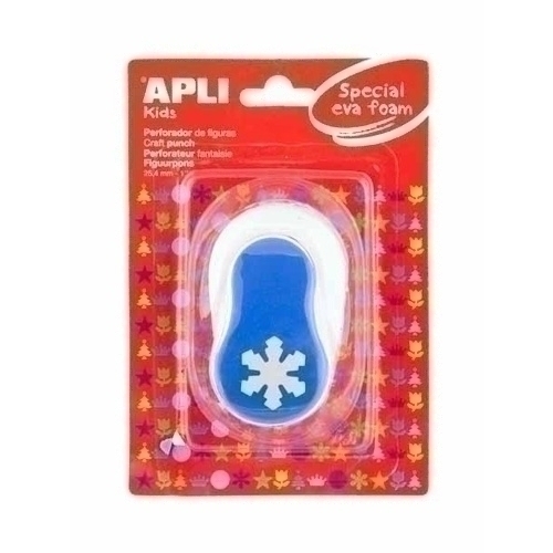 APLI - TALADRO GOMA EVA 25,4 mm COPO NIEVE AZUL (Ref.13302)