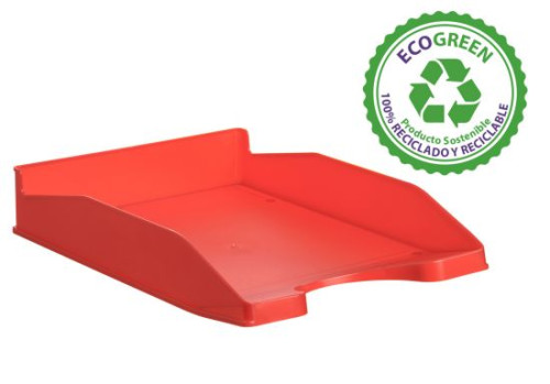 ARCHIVO 2000 - BANDEJA APILABLE EN 3 POSICIONES FONDO LISO FORMATO DIN A4 Y FOLIO 345X255X60 MM ROJO (Ref.742 RJ)