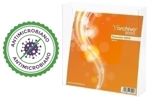 ARCHIVO 2000 - EXPOSITOR MURAL PREMIUM ANTIMICROBIANO SANITIZED A4 VERTICAL CRISTAL (Ref.9005AM CS TP)