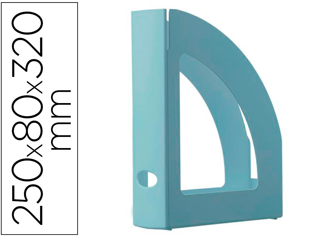 ARCHIVO 2000 - REVISTERO ECOGREEN 100% RECICLADO Y RECICLABLE APILABLE AZUL PASTEL 250X80X320 MM (Ref.2003 AZ PS)