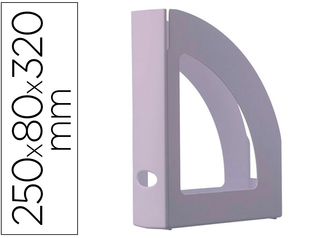 ARCHIVO 2000 - REVISTERO ECOGREEN 100% RECICLADO Y RECICLABLE APILABLE MALVA PASTEL 250X80X320 MM (Ref.2003 ML PS)