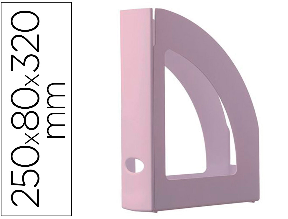 ARCHIVO 2000 - REVISTERO ECOGREEN 100% RECICLADO Y RECICLABLE APILABLE ROSA PASTEL 250X80X320 MM (Ref.2003 RS PS)
