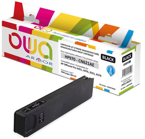 ARMOR - Owa BIJ INKJET REMAN REMAN. FOR HP 970 black Box (Ref.K20479OW)