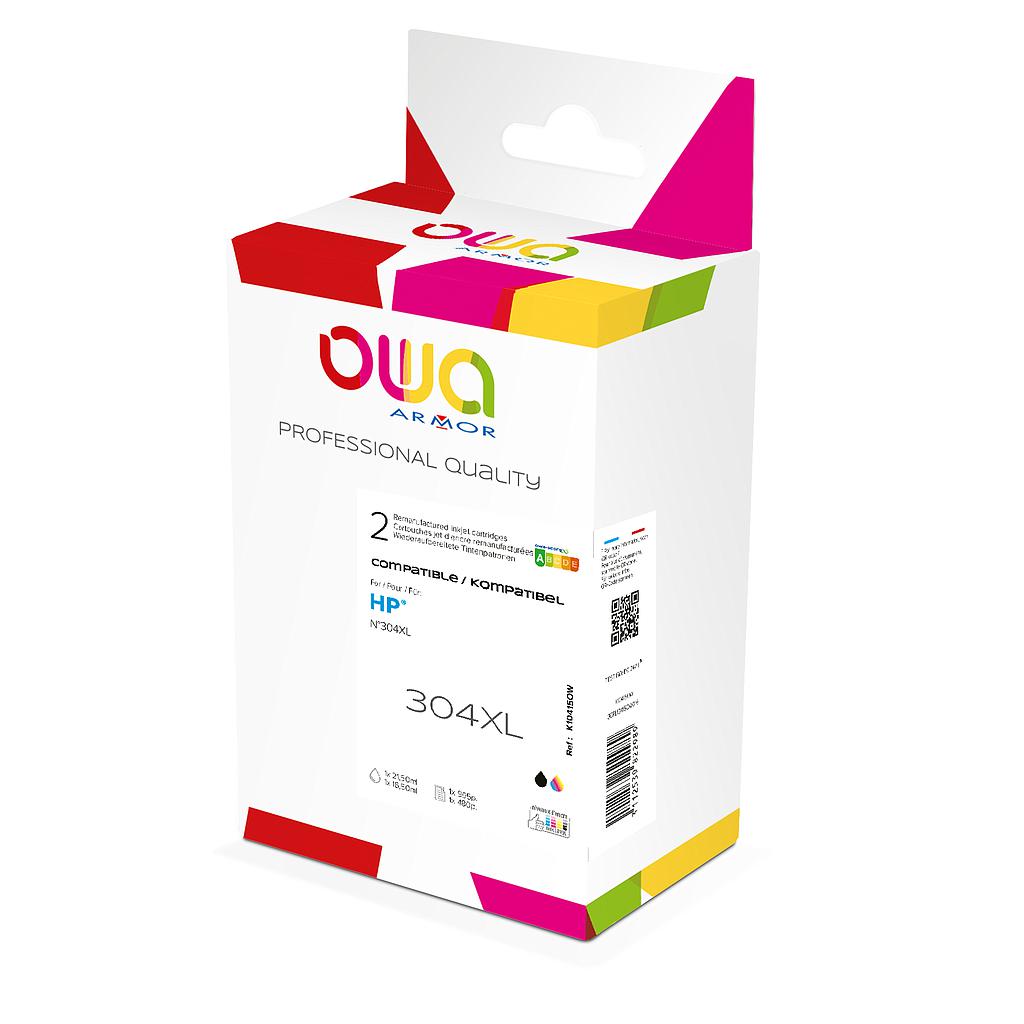 ARMOR - Owa INKJET REMAN PACK 2 REM. FOR HP304XL ILM BK+3C Black, 3 Colours Box (Ref.K10415OW)