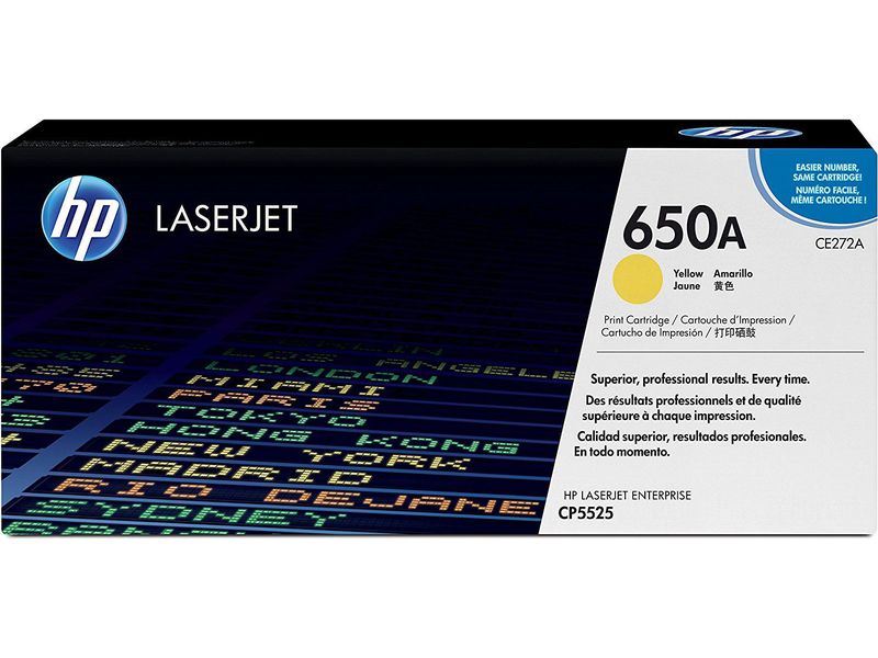 HP ( HEWLETT PACKARD ) - Toner Laser ORIGINALES 650A Amarillo (Ref.CE272A)