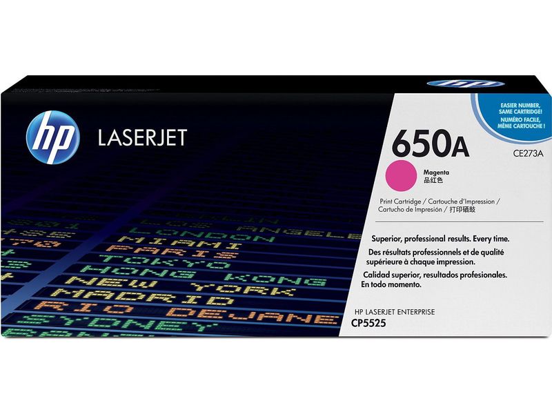 HP ( HEWLETT PACKARD ) - Toner Laser ORIGINALES 650A Magenta (Ref.CE273A)