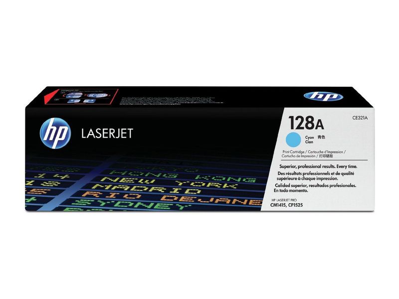 HP ( HEWLETT PACKARD ) - Toner Laser ORIGINALES 128A Cyan (Ref.CE321A)
