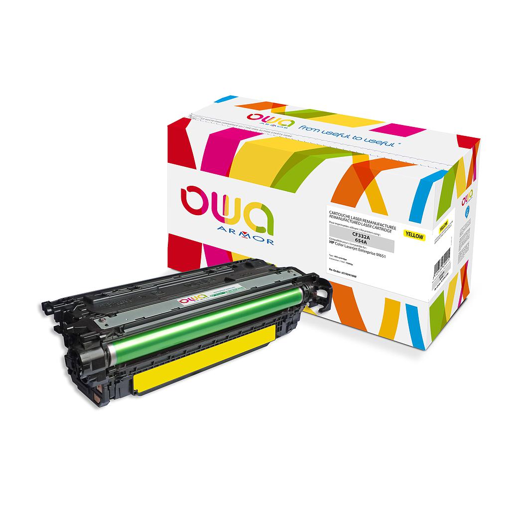 ARMOR - toner compatible amarillo Laserjet Ese M651 CF332A 654A (Ref.K15941OW)