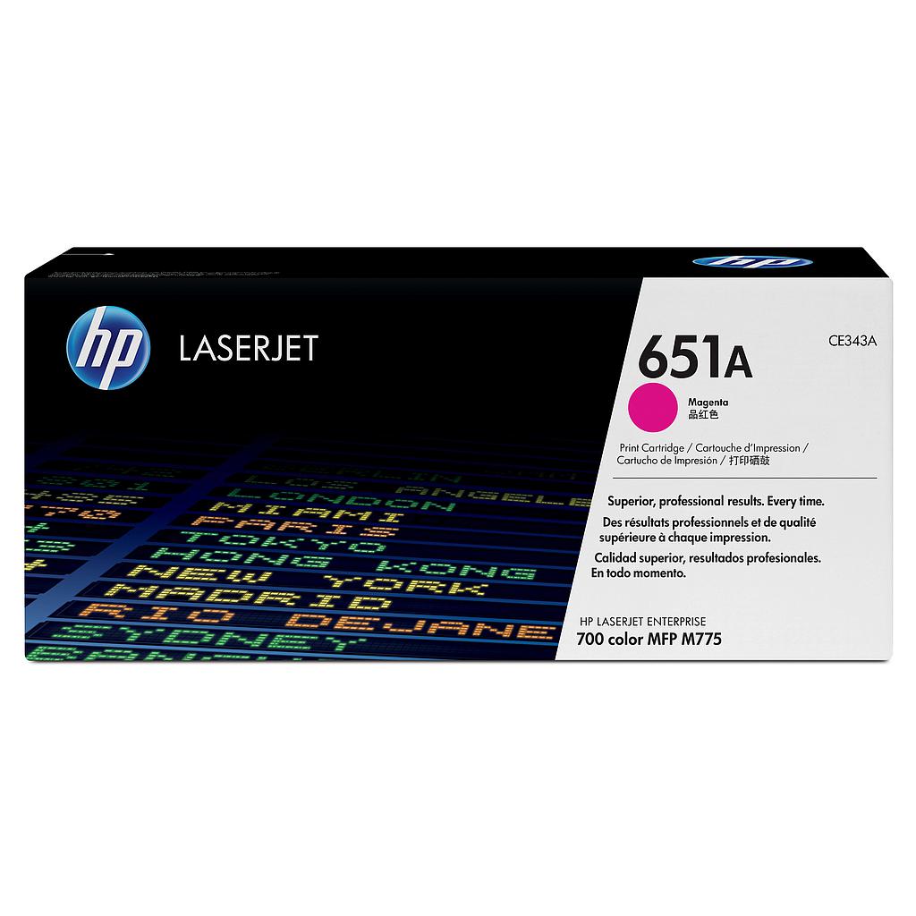 HP ( HEWLETT PACKARD ) - Toner Laser ORIGINALES 651A Magenta (Ref.CE343A)