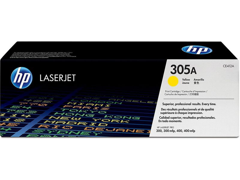 HP ( HEWLETT PACKARD ) - Toner Laser ORIGINALES 305A Amarillo (Ref.CE412A)