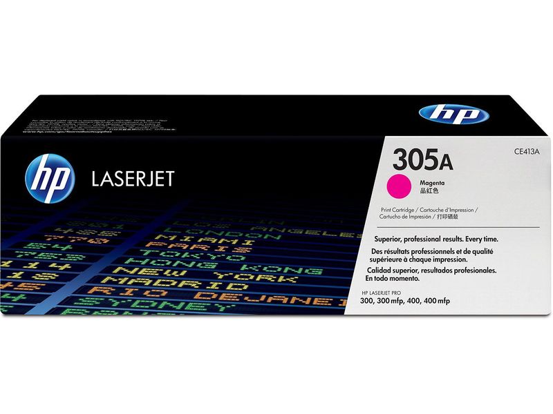 HP ( HEWLETT PACKARD ) - Toner Laser ORIGINALES 305A Magenta 2.600 pg (Ref.CE413A)