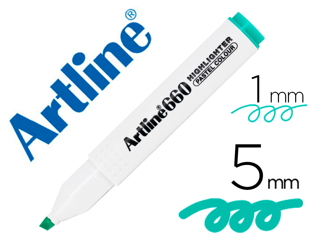 ARTLINE - ROTULADOR FLUORESCENTE EK-660 VERDE PASTEL PUNTA BISELADA (Ref.EK660B VP)