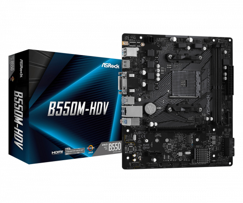 ASROCK - B550M-HDV AMD B550 Zócalo AM4 micro ATX (Ref.90-MXBDJ0-A0UAYZ)