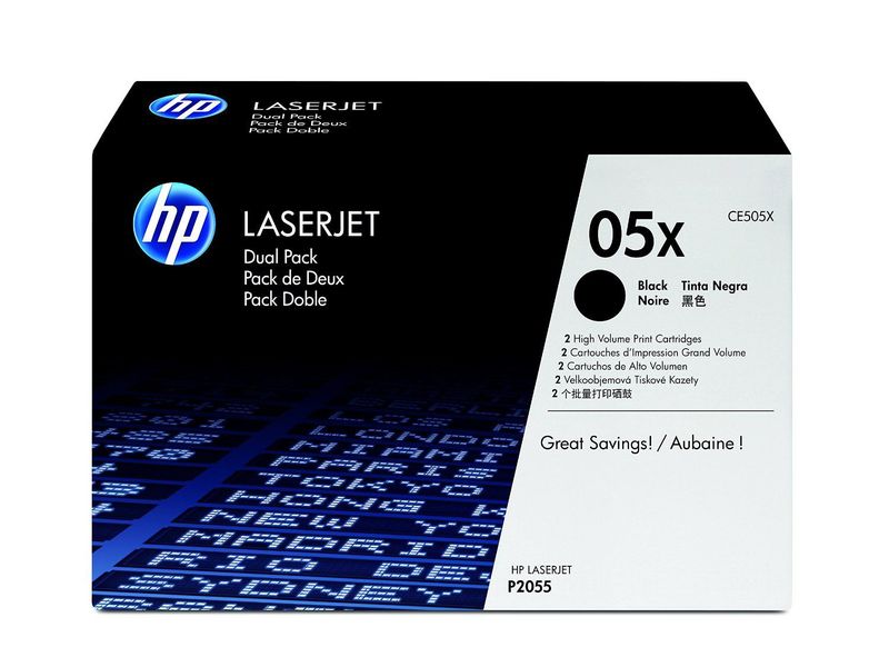 HP ( HEWLETT PACKARD ) - Toner Laser ORIGINALES 05X Negro Pack de 2 (Ref.CE505XD)
