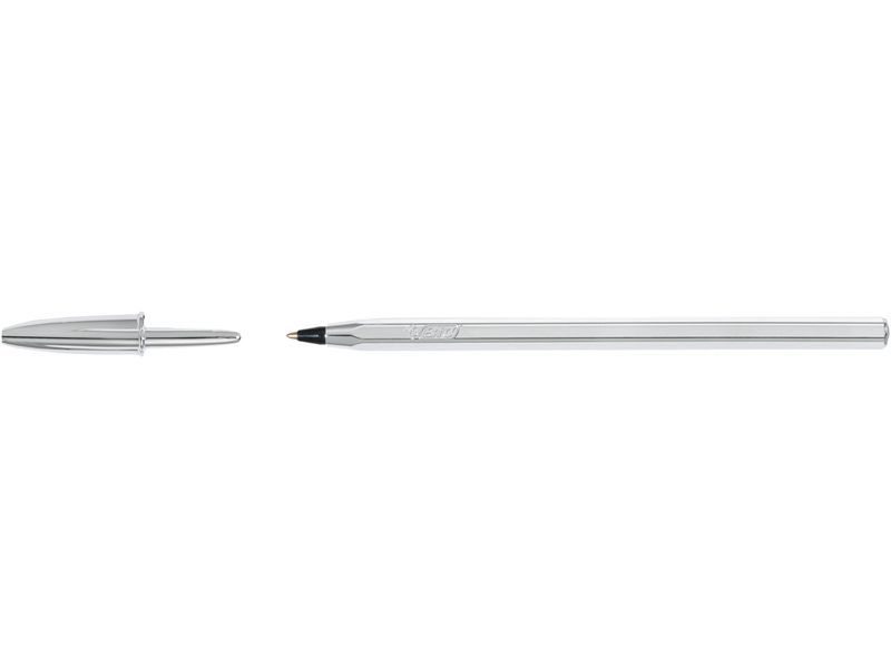 BIC - Boligrafo Cristal Celebrate Plata trazo medio Tinta Negra (Ref.921339)