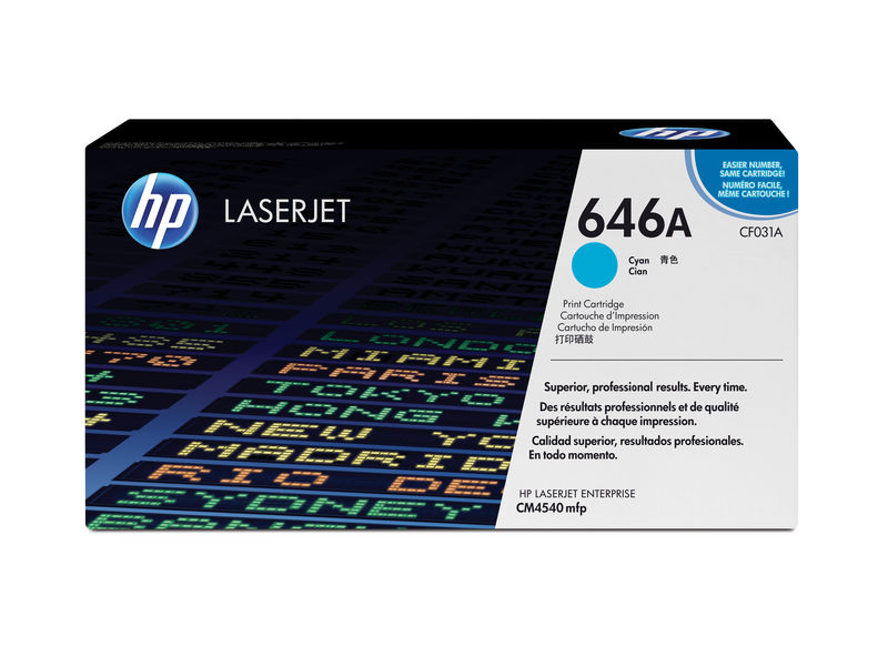 HP ( HEWLETT PACKARD ) - Toner Laser ORIGINALES 646A Cyan (Ref.CF031A)