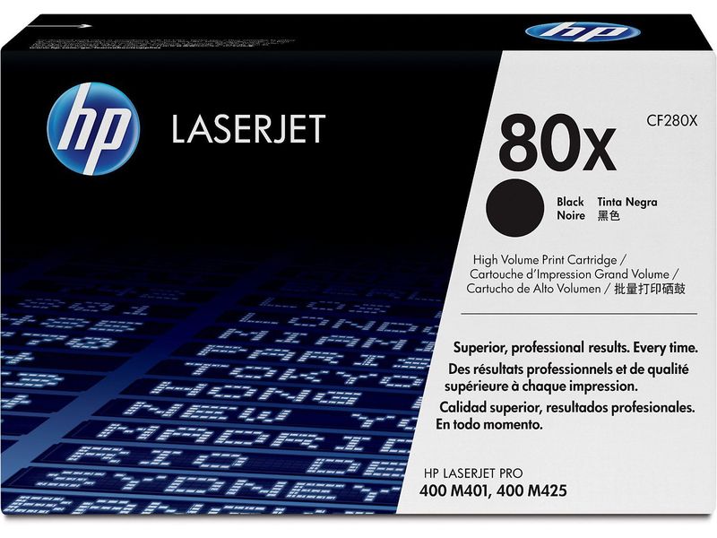 HP ( HEWLETT PACKARD ) - Toner Laser ORIGINALES 80X Negro 6.900pg (Ref.CF280X)