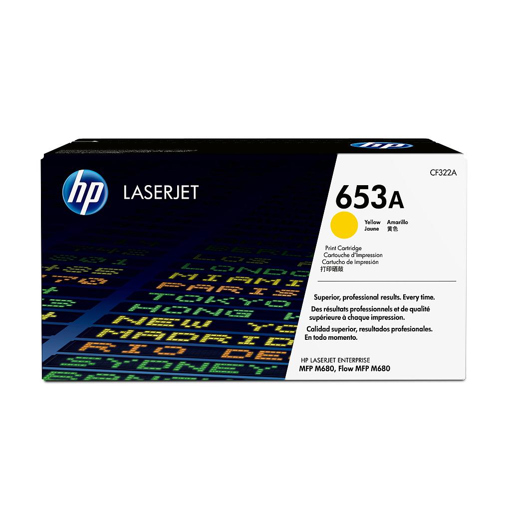 HP ( HEWLETT PACKARD ) - Toner Laser ORIGINALES 653A Amarillo 21.500pg (Ref.CF322A)