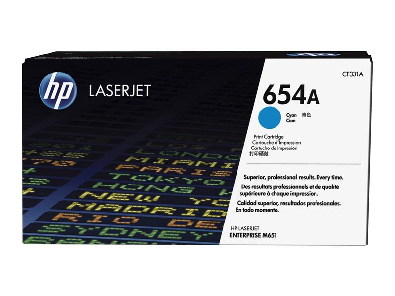 HP ( HEWLETT PACKARD ) - Toner Laser ORIGINALES 654A cyan (Ref.CF331A)
