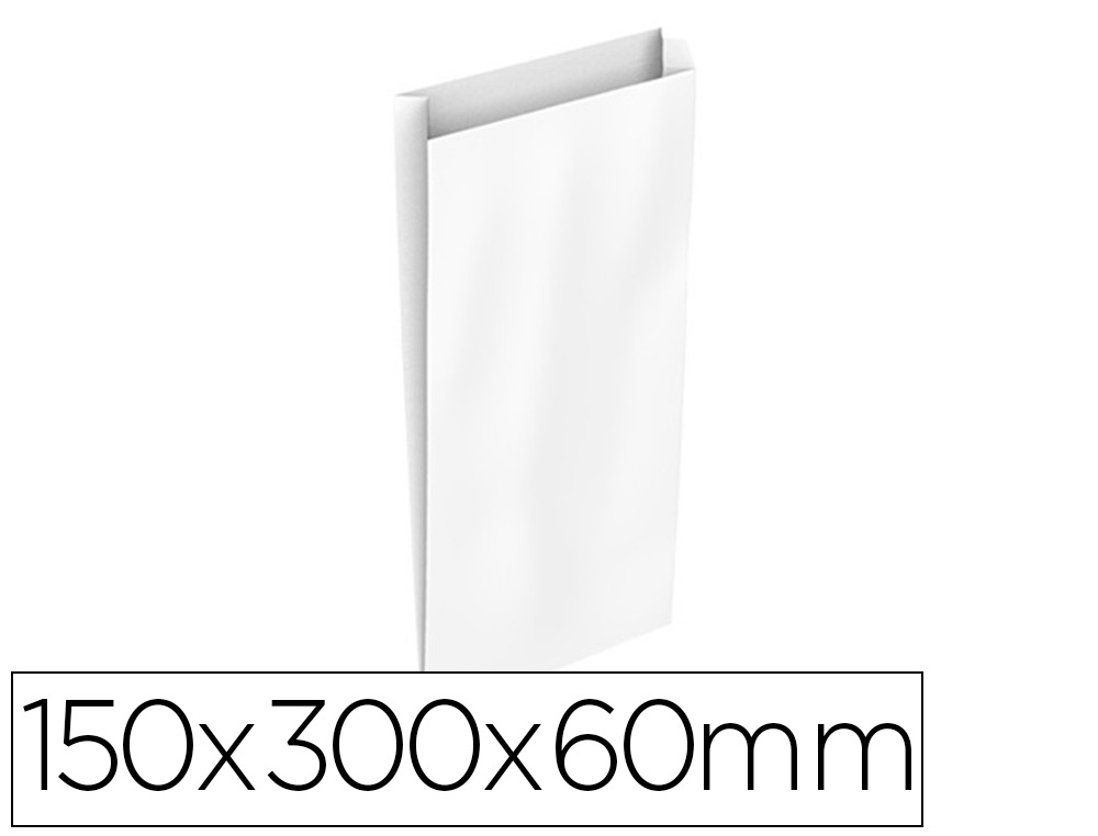 BASIKA - SOBRE PAPEL CELULOSA BLANCO CON FUELLE S 150X300X60 MM PAQUETE DE 25 UNIDADES (Ref.2033000)