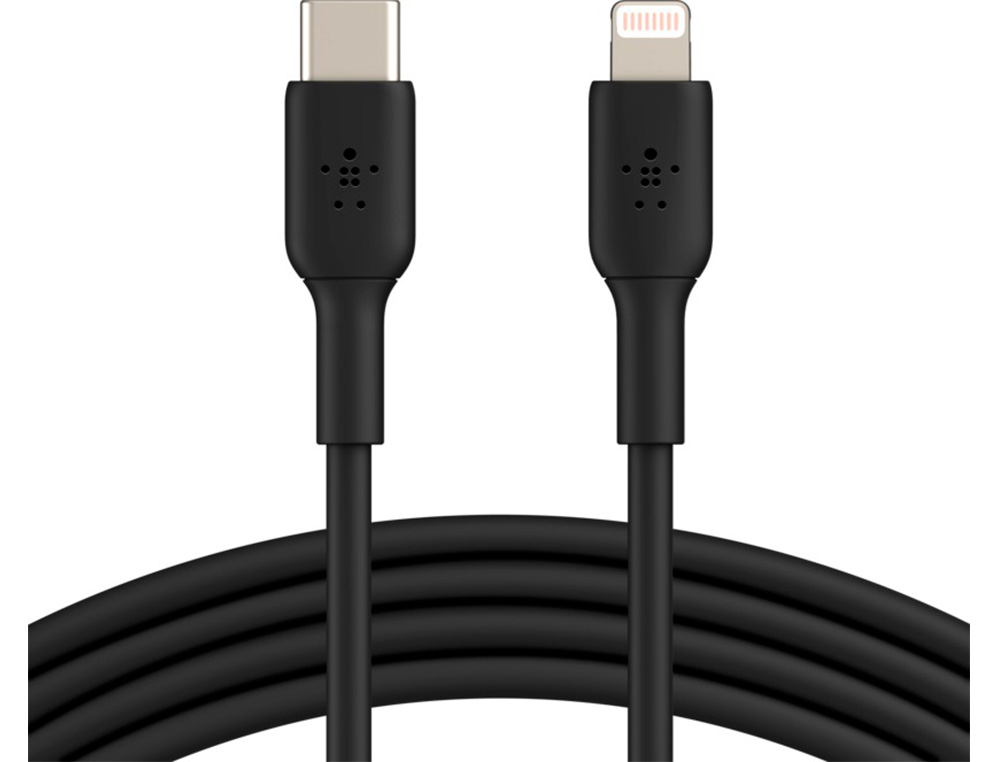 BELKIN - CABLE LIGHTNING A USB-A BOOST CHARGE LONGITUD 1 M COLOR NEGRO (Ref.CAA001BT1MBK)