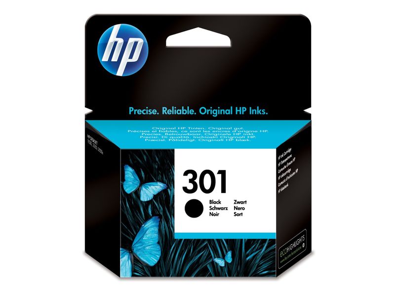 HP ( HEWLETT PACKARD ) - Cartuchos ORIGINALES Inyección De Tinta 301 Negro (Ref.CH561EE#ABE)