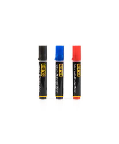BI-OFFICE - marcador 3 pieza(s) Punta redonda Negro, Azul, Rojo (Ref.PE4004)