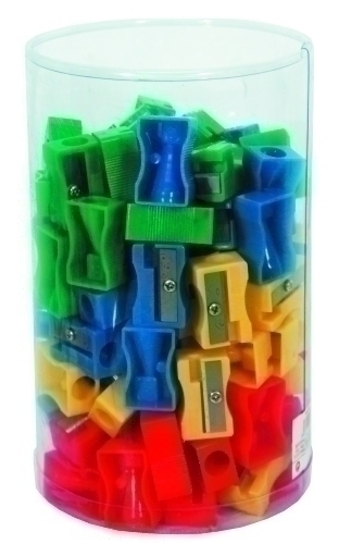 BISMARK - Sacapuntas/Afilalapices PLASTICO 1 ORIFICIO SURTIDO (Ref.304608)