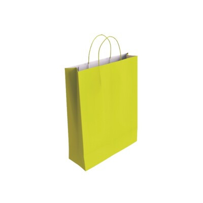 BISMARK - BOLSA PAPEL CON ASAS CELULOSA PISTACHO M 27X12X37 CM (Ref.329822)