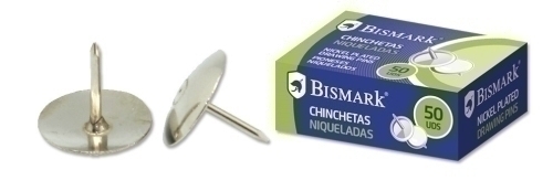 BISMARK - CHINCHETA NIQUELADA CAJA de 50 (Ref.318392)