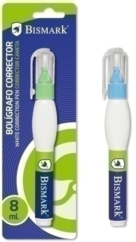 BISMARK - CORRECTOR LIQUIDO BOLIGRAFO 8 ml ERGONOMICO (Ref.317278)