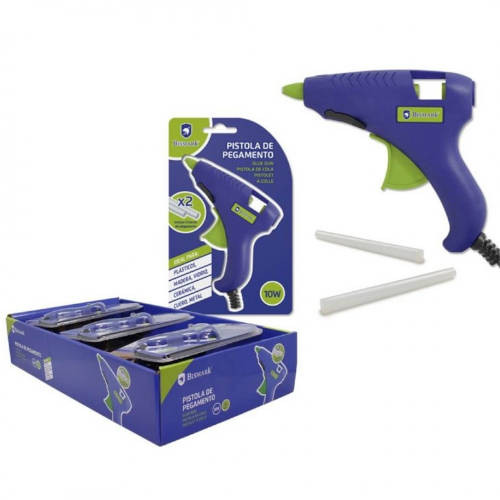 BISMARK - PISTOLA PEGAMENTO SILICONA 10W + 2 RECAMBIOS (Ref.327107)