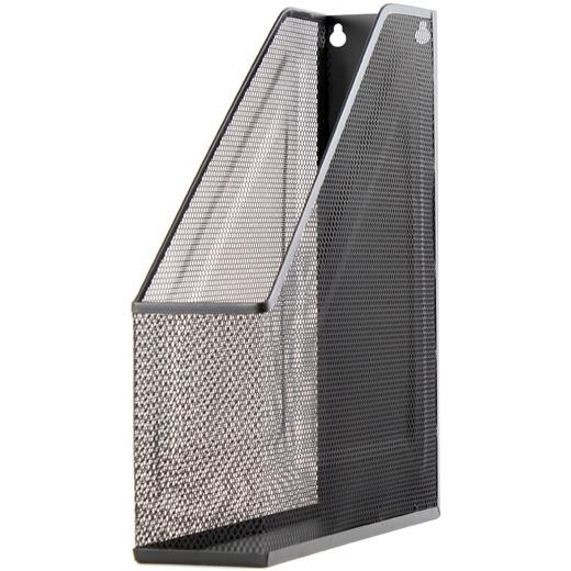 BISMARK - REVISTERO METÁLICO REJILLA 10X29,5X21,5 CM NEGRO (Ref.317377)