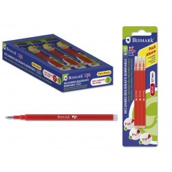 BISMARK - SET 3 UNIDADES RECAMBIO BOLIGRAFO BORRABLE ROJO (Ref.327534)