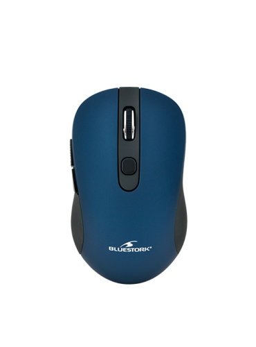 BLUESTORK - OFFICE 60 RATÓN INALÁMBRICO 2,4 GHZ 1000/1600 PPP. COMPATIBLE CON WINDOWS Y MAC. *2 PILAS AAA INCLUIDAS. AZUL CLARO METÁLICO. (Ref.M-WL-OFF60-BLUE-E)