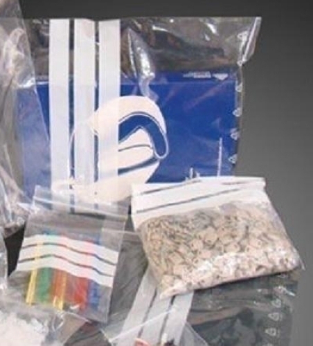 BOLSA AUTO-CIERRE MINIGRIP con FRANJAS 120x180 mm PAQUETE de 100 (Ref.1522120180/0001149)