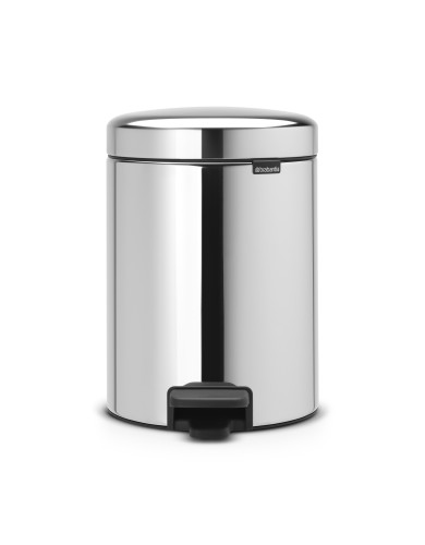 BRABANTIA - PAPELERA CUBO PEDAL 5 LITROS INOX BRILLO (Ref.DP021)