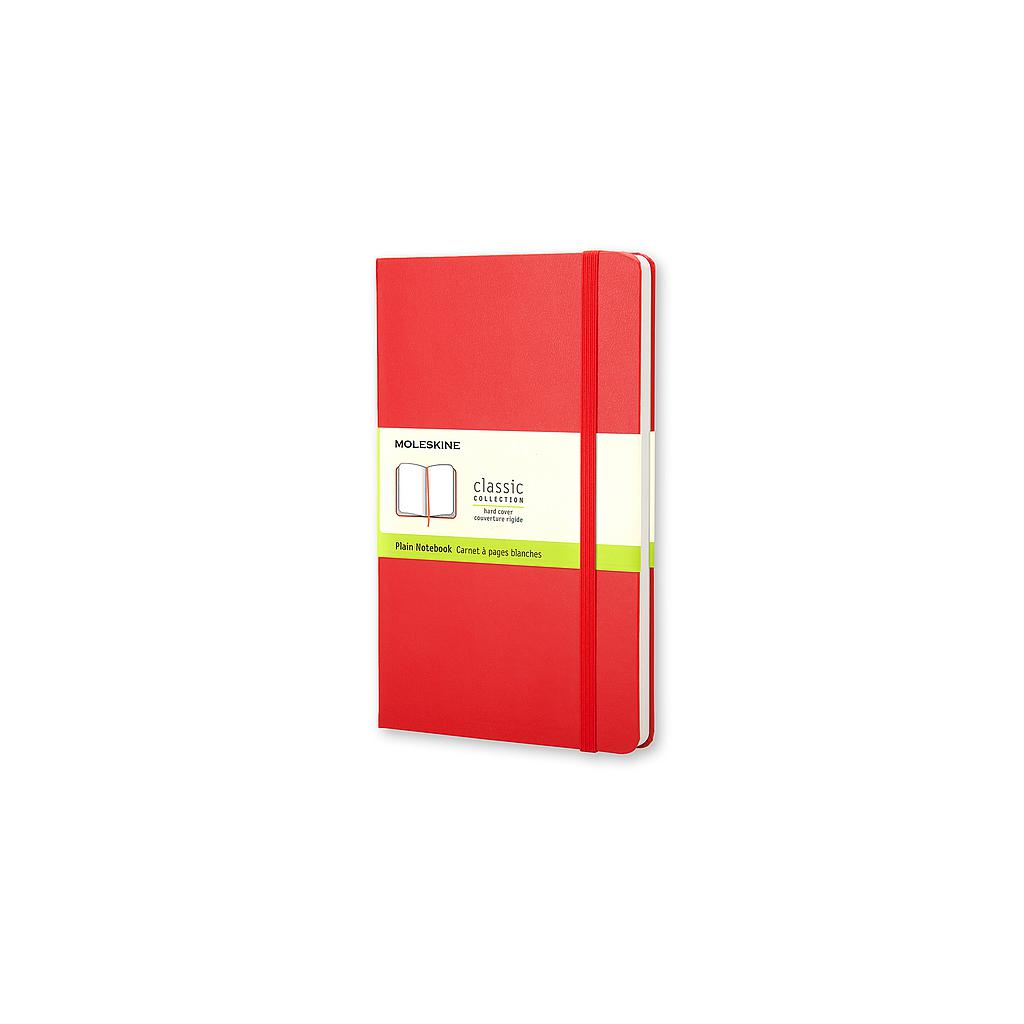 MOLESKINE - Cuaderno TAPA DURA COLOR ROJO RAYADO LISO.GRANDE, 13X21. (Ref.QP062R)
