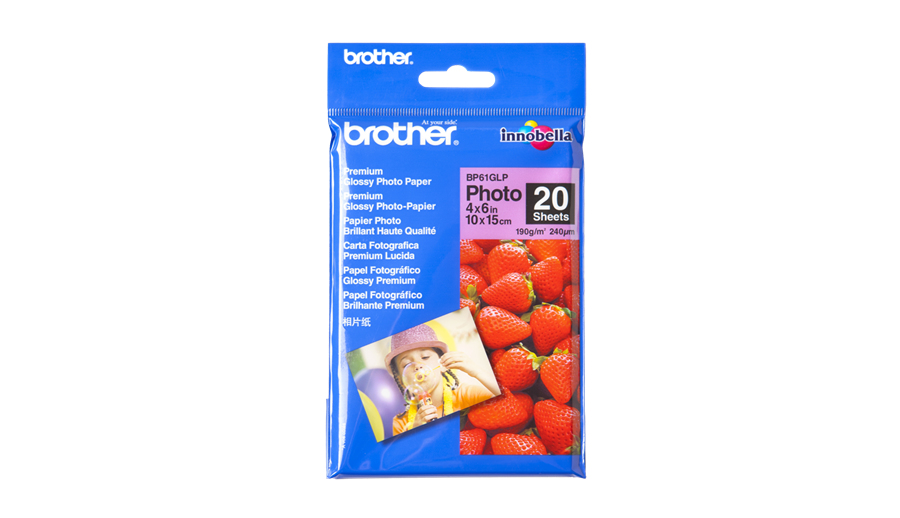 BROTHER - Papel Inkjet Glossy 10x15 20h 190g/m2 (Ref.BP61GLP)