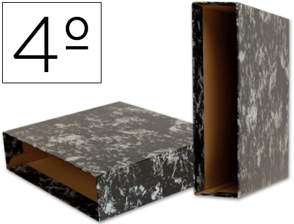 LIDERPAPEL - CAJA ARCHIVADOR CLASSIC BLUE CUARTO APAISADO NEGRA (Ref.CZ06)