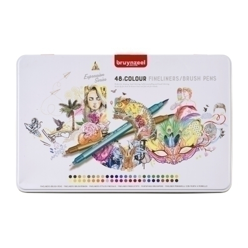 BRUYNZEEL - ROTULADOR FIBRA TALENS ART CREATIONS DOBLE PUNTA CAJA de 48 (Ref.60325048)