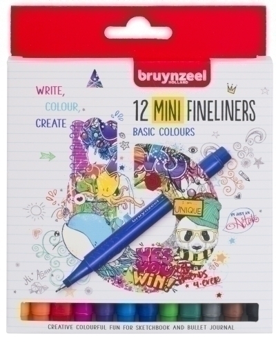 BRUYNZEEL - ROTULADOR FIBRA TALENS ART CREATIONS MINI PUNTA FINA ESTUCHE de 12 (Ref.60241512)