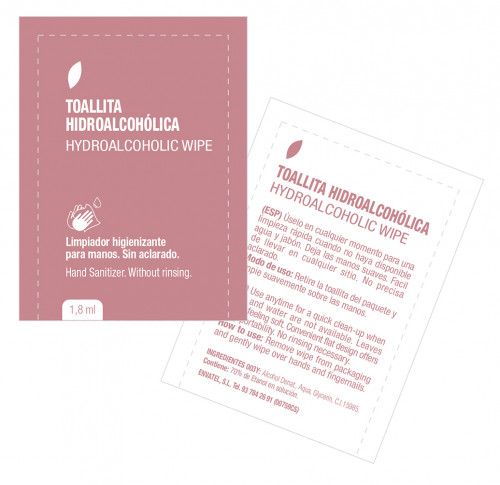 CAJA 1000 TOALLITAS HIDROALCOHOLICAS ENVATEL (Ref.AE380)
