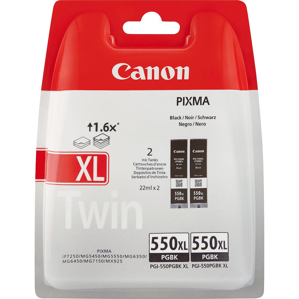 CANON - MG-5450/6350 IP7250 Pack 2 Cartuchos Negro PGI550XL (Ref.6431B005)