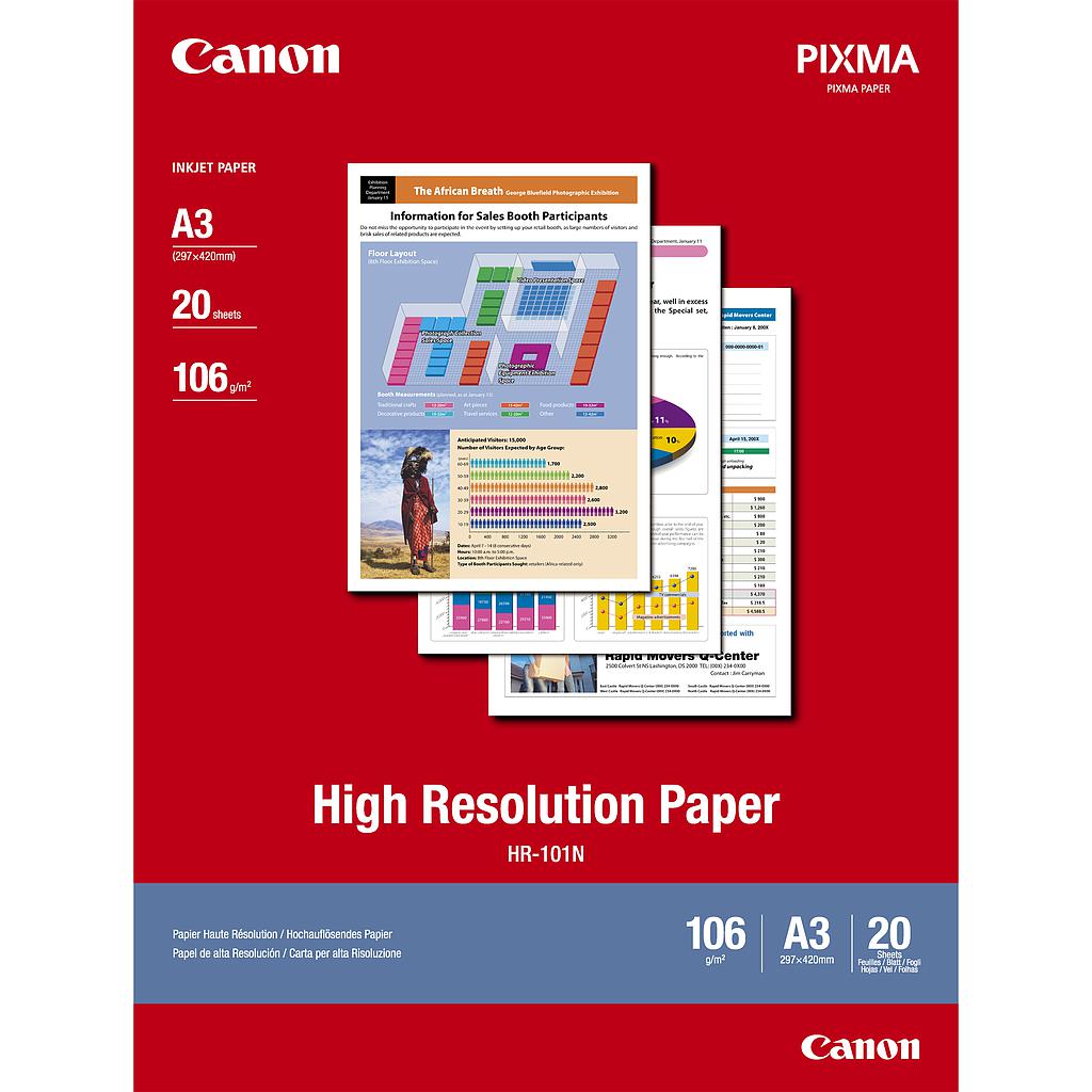 CANON - Papel Alta Resolución A3, 20 Hojas, 106g. (Ref.1033A006)