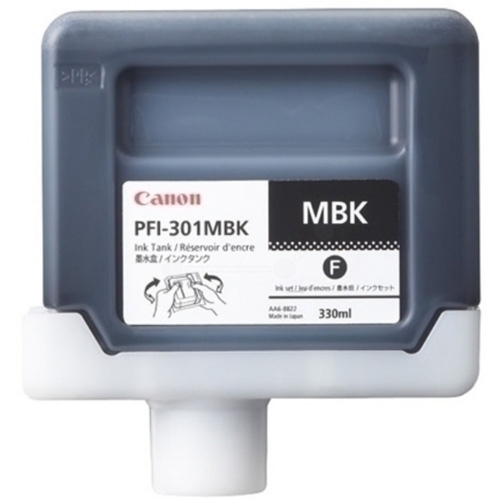 CANON - CARTUCHO INKJET PFI-301MBK IMAGEPROGRAF iPF8000/iPF8000S/iPF9000 NEGRO MATE 330 ML. (1485B001AA) (Ref.PFI301MBK)