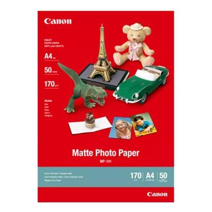 CANON - PAPEL FOTOGRÁFICO MATE 170G/M2 A4, 50 HOJAS - MP-101 (Ref.7981A005)