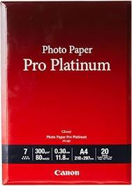 CANON - PAPEL FOTOGRÁFICO PRO PLATINUM PT-101 20H.A4 300GR. (Ref.2768B016)