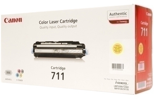 CANON - TONER CRG711Y MF-8450/9130/9170, I-SENSI LBP-5300/5360/MF-9220CDN AMARILLO 6.000 PÁG. (1657B002AA) (Ref.CRG-711Y)